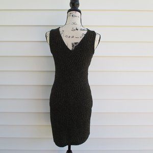 Women's Cecico Size Large Black and Gold Shimmer Dress
